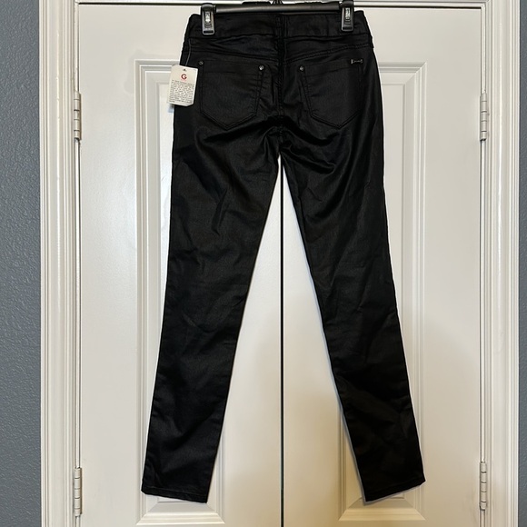Guess Suzette Super Skinny‎ black coated pants size 26 - Picture 4 of 6